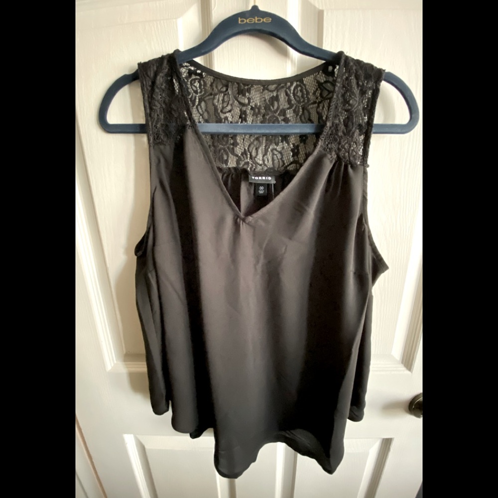 NWT Black Size 00 Torrid Blouse